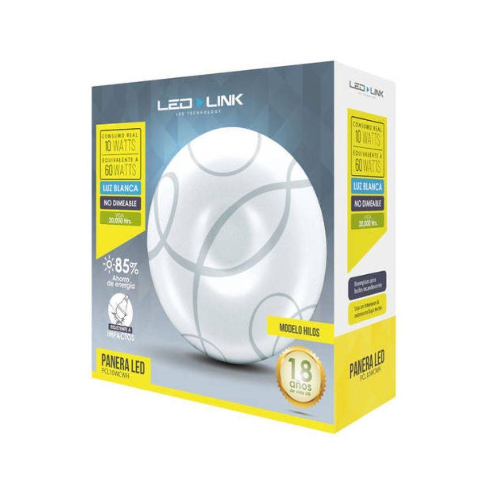 LUMINARIA PANERA LED 15W 64K LUZ FRÍA HILOS LED LINK PCL15WCWH
