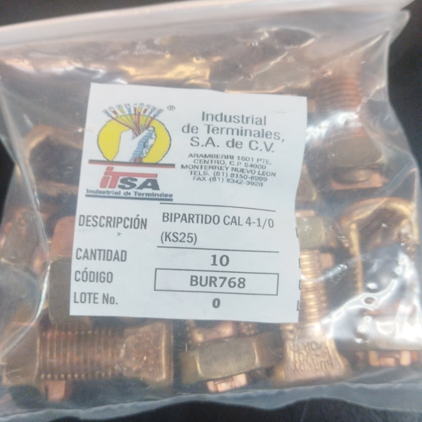 CONECTOR BIPARTIDO CAL. 4-1/0