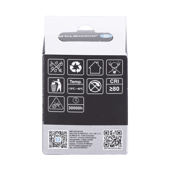 FOCO LED MR16 GU5.3 10W 800LM 65K LUZ FRÍA AIGOSTAR 683524