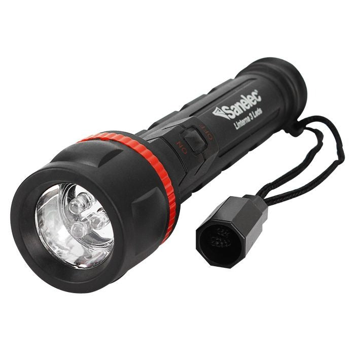 LINTERNA RESISTENTE AL AGUA 2 BATERIAS AA SANELEC 2106