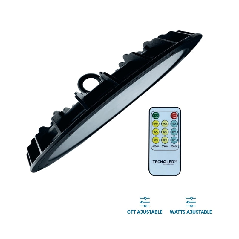 CAMPANA LED UFO 200W POTENCIA Y TEMPERATURA AJUSTABLE CCT TECNOLED CW-200W-3CCT