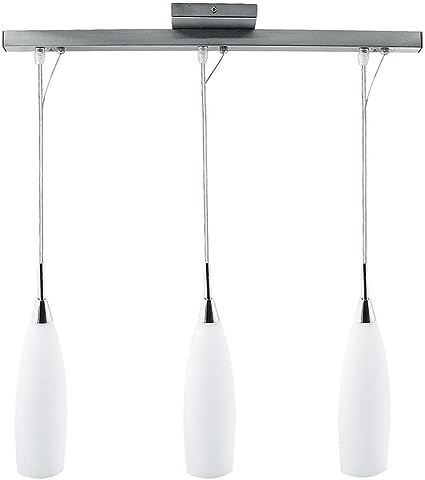 COLGANTE 3 LUCES CRISTAL OPALINO 3x40W