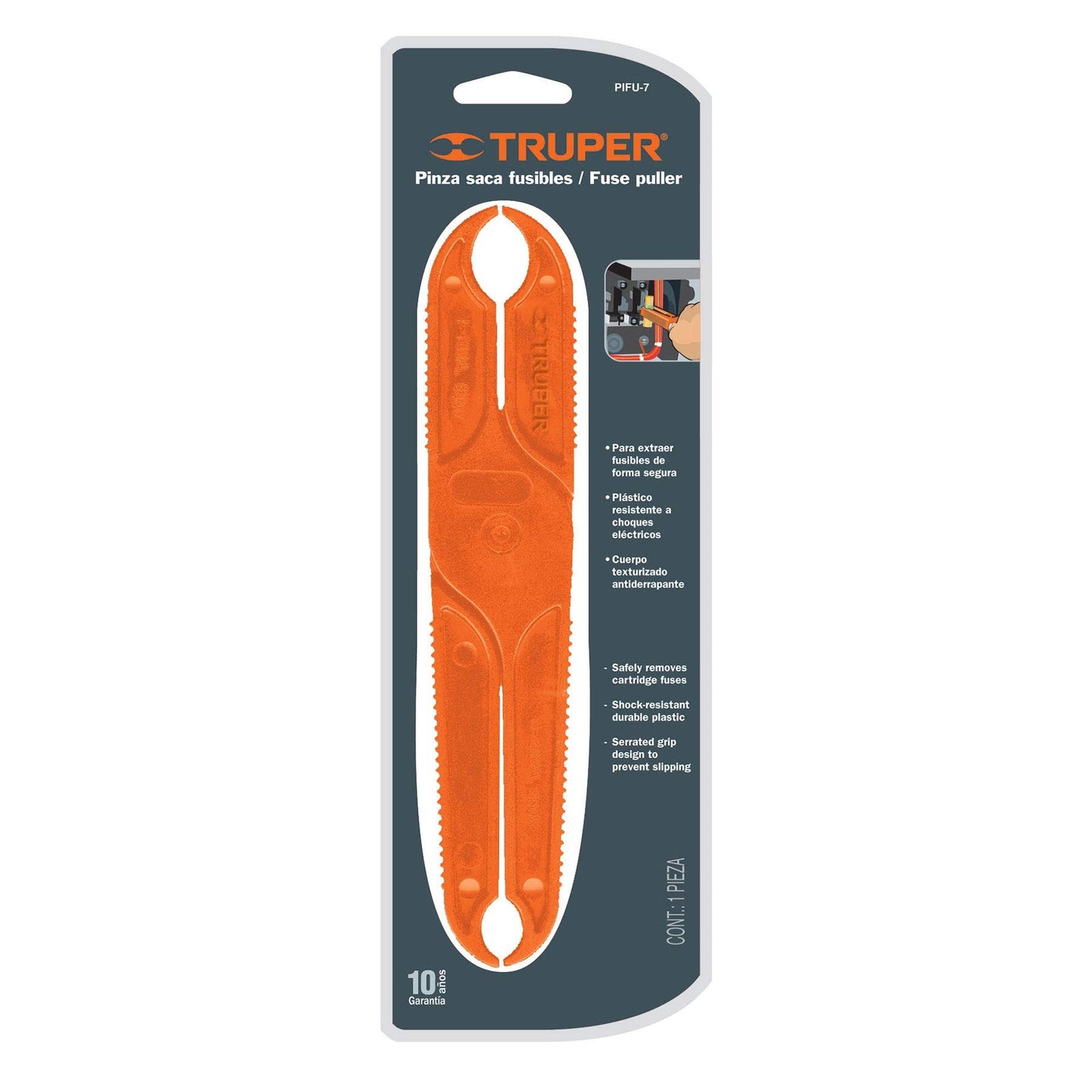 PINZA SACA FUSIBLES POLICARBONATO TRUPER 17375 PIFU-7