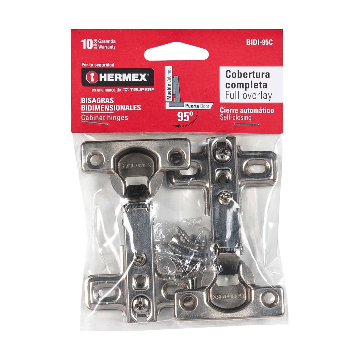 BISAGRA BIDIMENSIONAL 2 PIEZAS 95° COMPLETA 43156 BIDI-95C