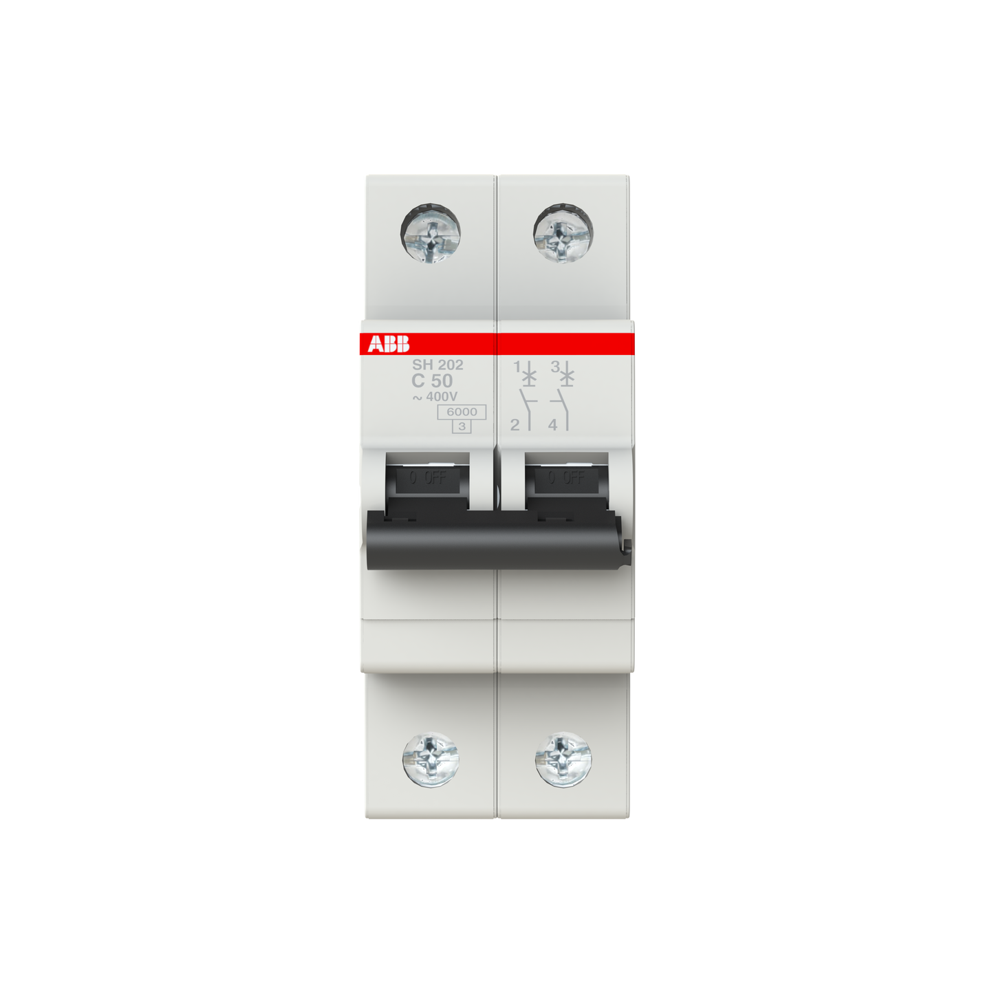 INTERRUPTOR MINI CURVA C. TERMOMAGNÉTICO 2P 50A ABB SH202C50