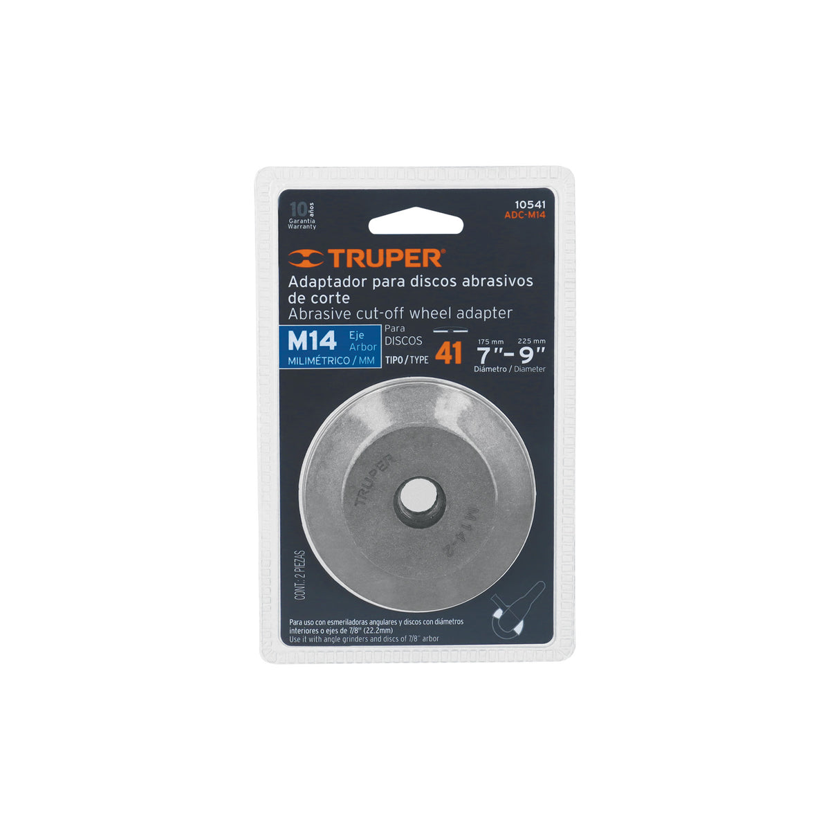 Adaptador para discos abrasivos 7' a 9', tipo 41, M14-2 mm — foto oficial 2