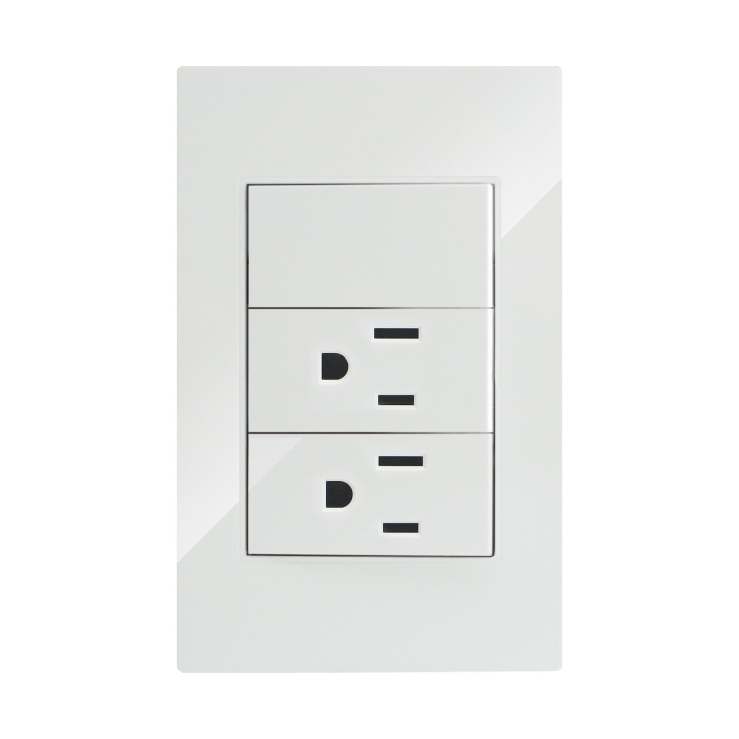 PLACA 1 APAGADOR + 2 CONTACTOS BLANCO ARTLITE APL-215