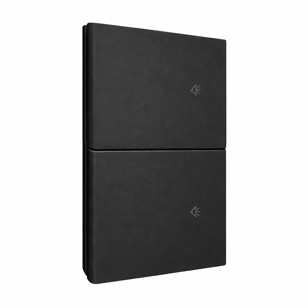 APAGADOR DOBLE NEGRO SMART WIFI CON NEUTRO LUXURY ARTLITE APL-616