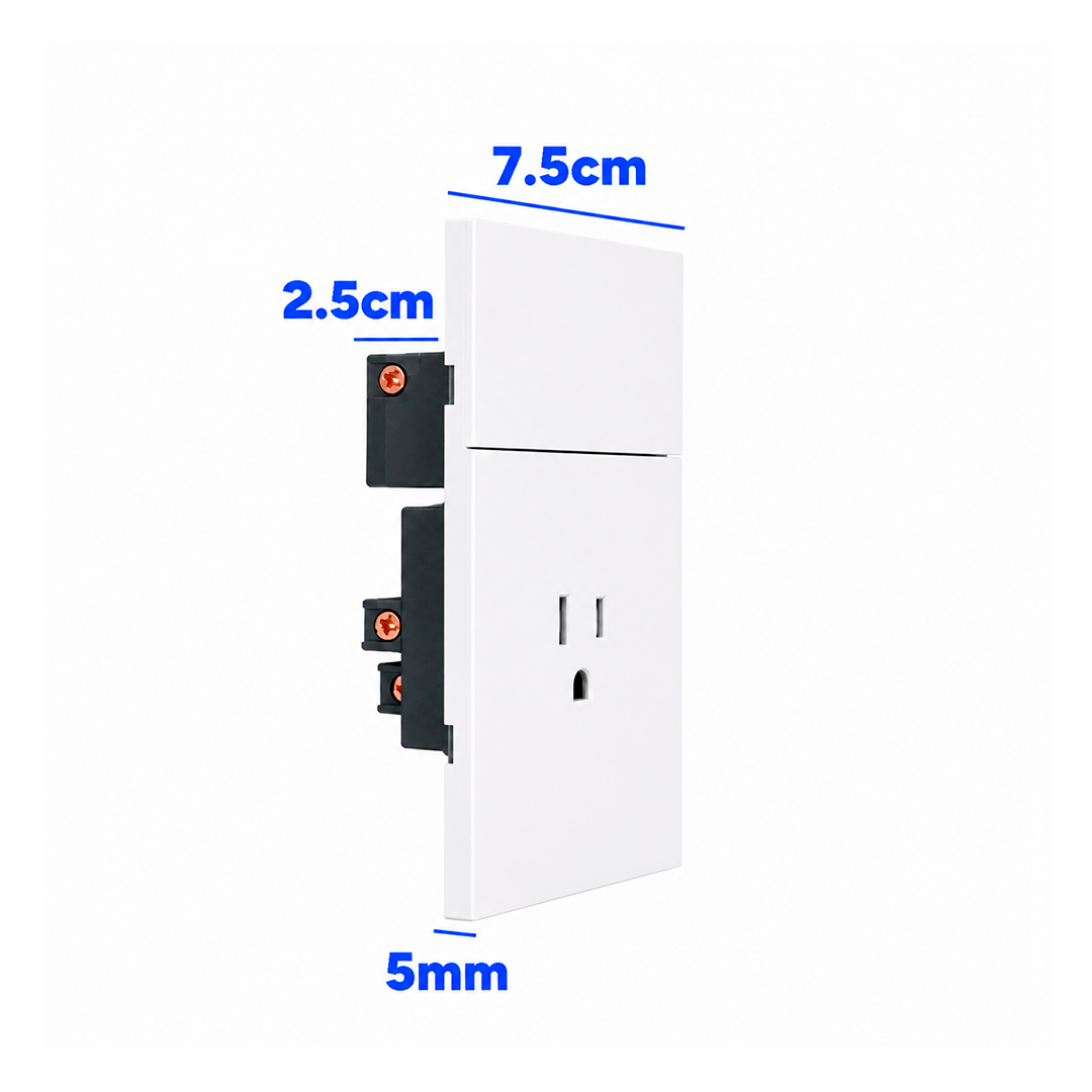 APAGADOR SENCILLO CON CONTACTO BLANCO 3 VIAS LUXURY ARTLITE APL-705