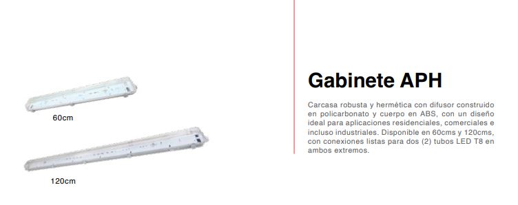 GABINETE A PRUEBA DE HUMEDAD ICON 2XT8 120CMS IP65 APVCAR120PC2XT8