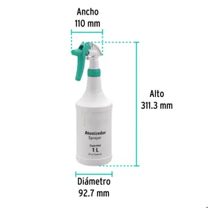 ATOMIZADOR 1L OPALINO BOQUILLA REGULABLE KLINTEK 55938 ATO-100