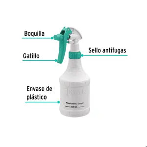 ATOMIZADOR 1/2L OPALINO BOQUILLA REGULABLE KLINTEK 55937 ATO-50