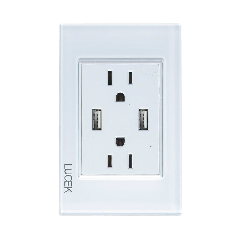 PLACA CON 2 CONTACTOS Y 2 ENTRADAS DE USB