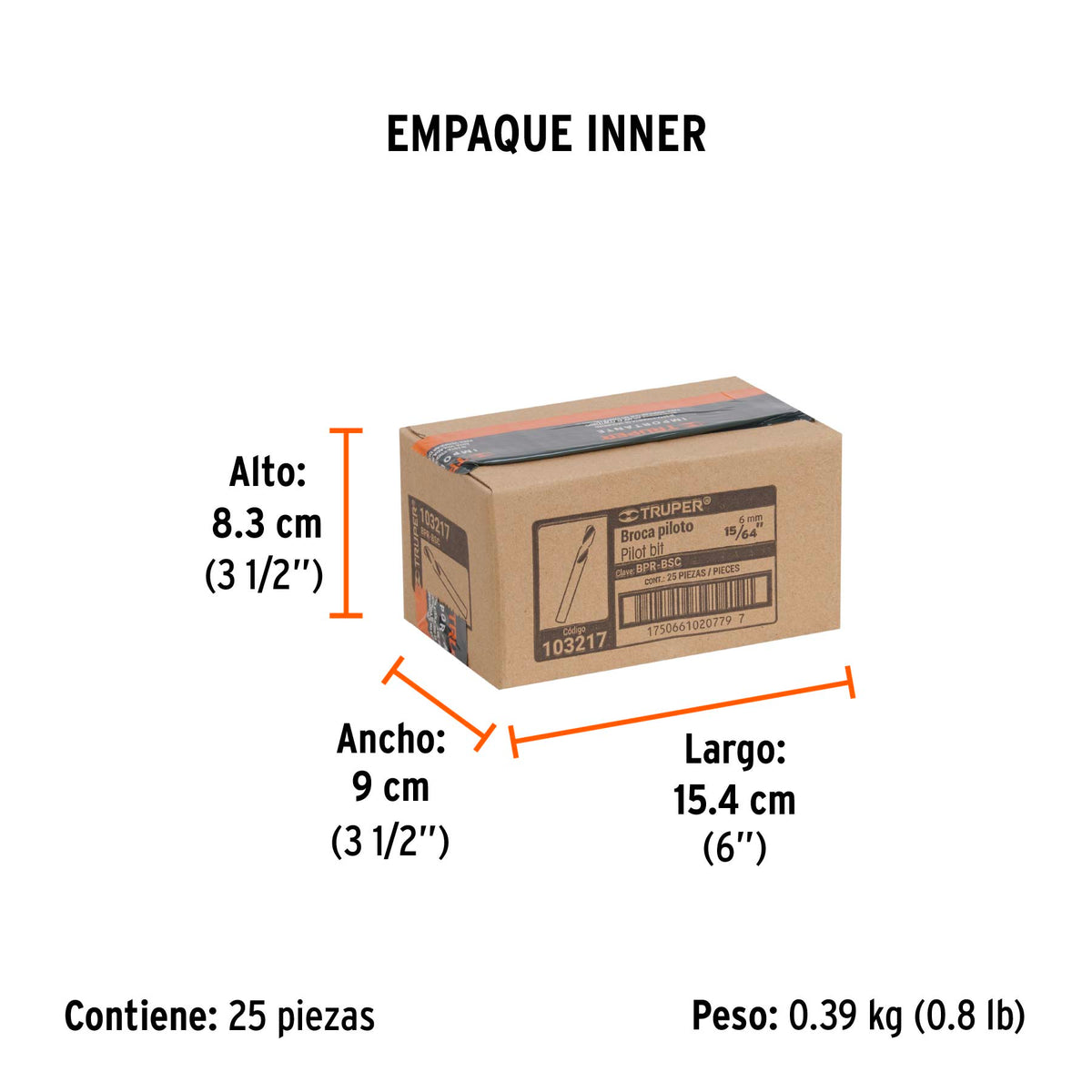Broca piloto para brocasierras carburo de tungsteno, TRUPER, Truper, SKU 103217 — vista 6