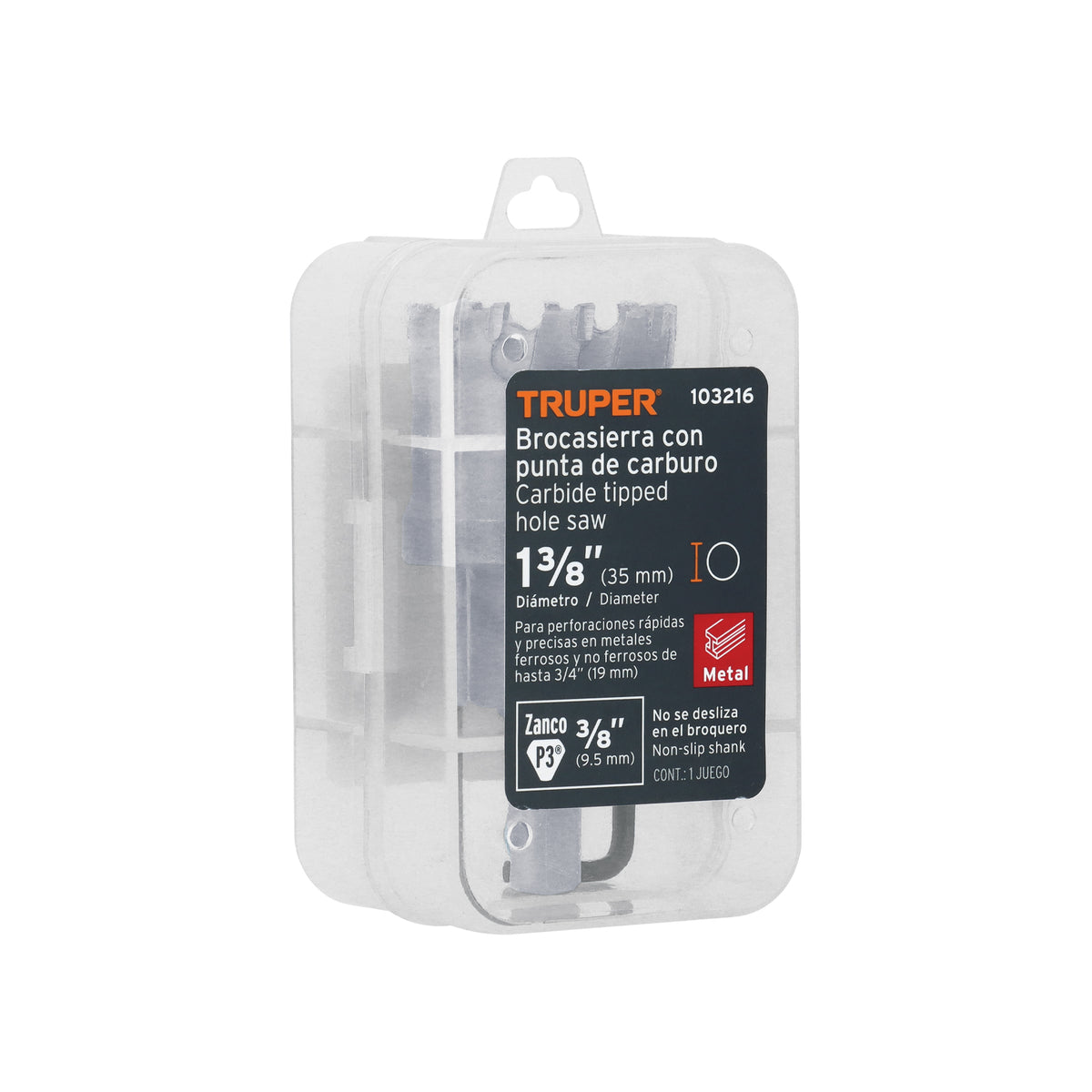 Brocasierra de carburo de tungsteno, 1-3/8', TRUPER — foto oficial 2