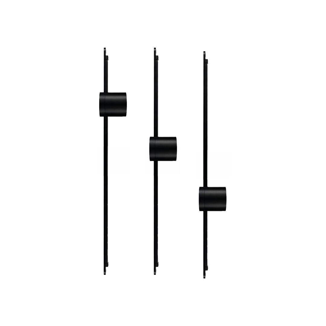 LÁMPARA DE MURO LINEAL NEGRO 12W 822LM 30K LUZ CÁLIDA BOOMER WA9101A3