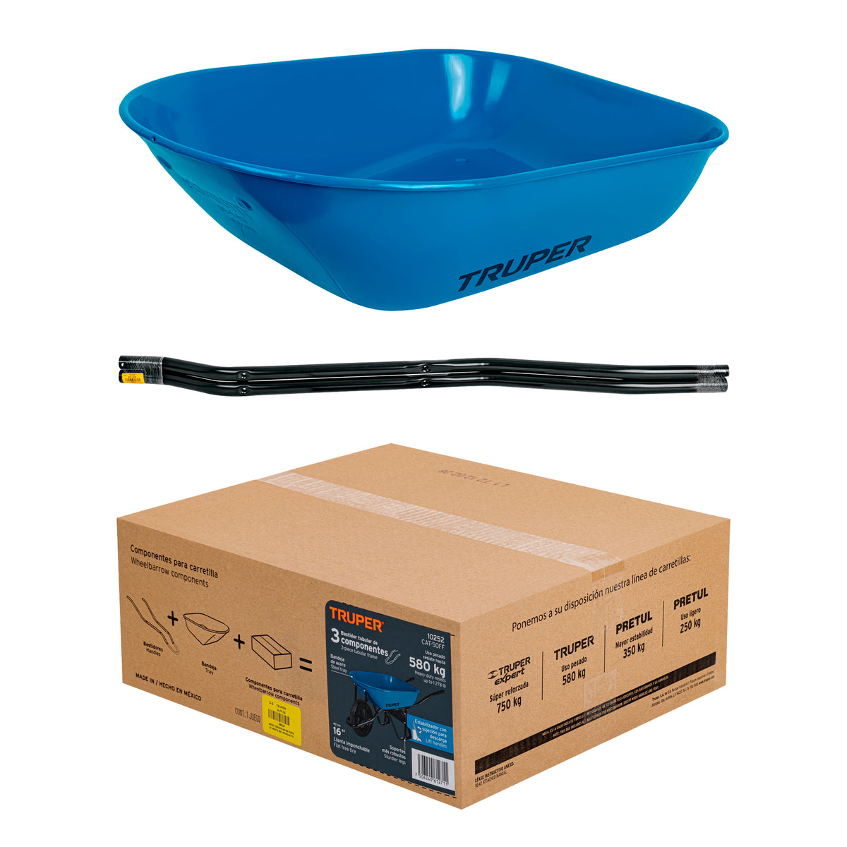 Carretilla 5.5 ft3 Imponchable, bastidor tubular, TRUPER — foto oficial 2