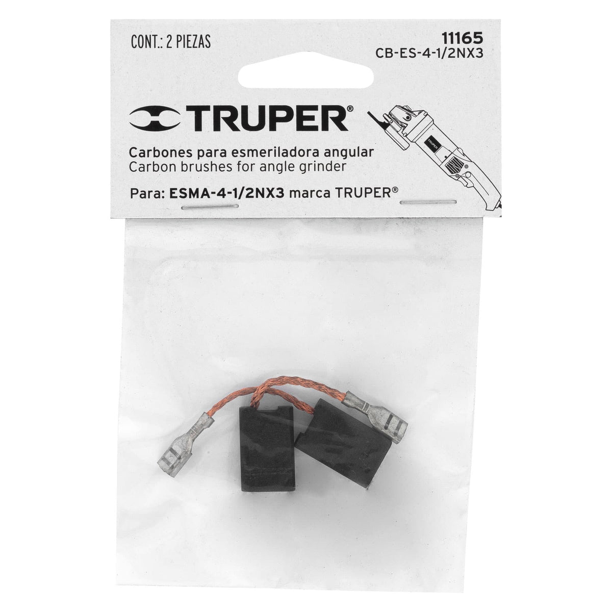 Bolsa con 2 carbones de repuesto para ESMA-4-1/2NX3, TRUPER — foto oficial 2