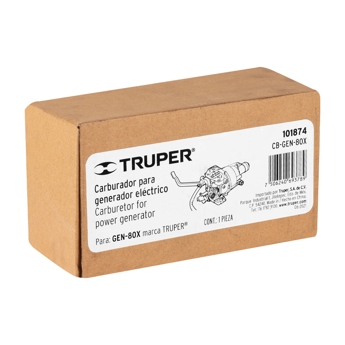 Carburador para generador a gasolina GEN-80X, TRUPER — foto oficial 2