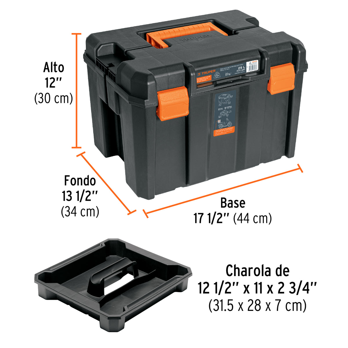 Caja para herramienta, profunda de 17'x12', TRUPER, Truper, SKU 102643 — vista 4