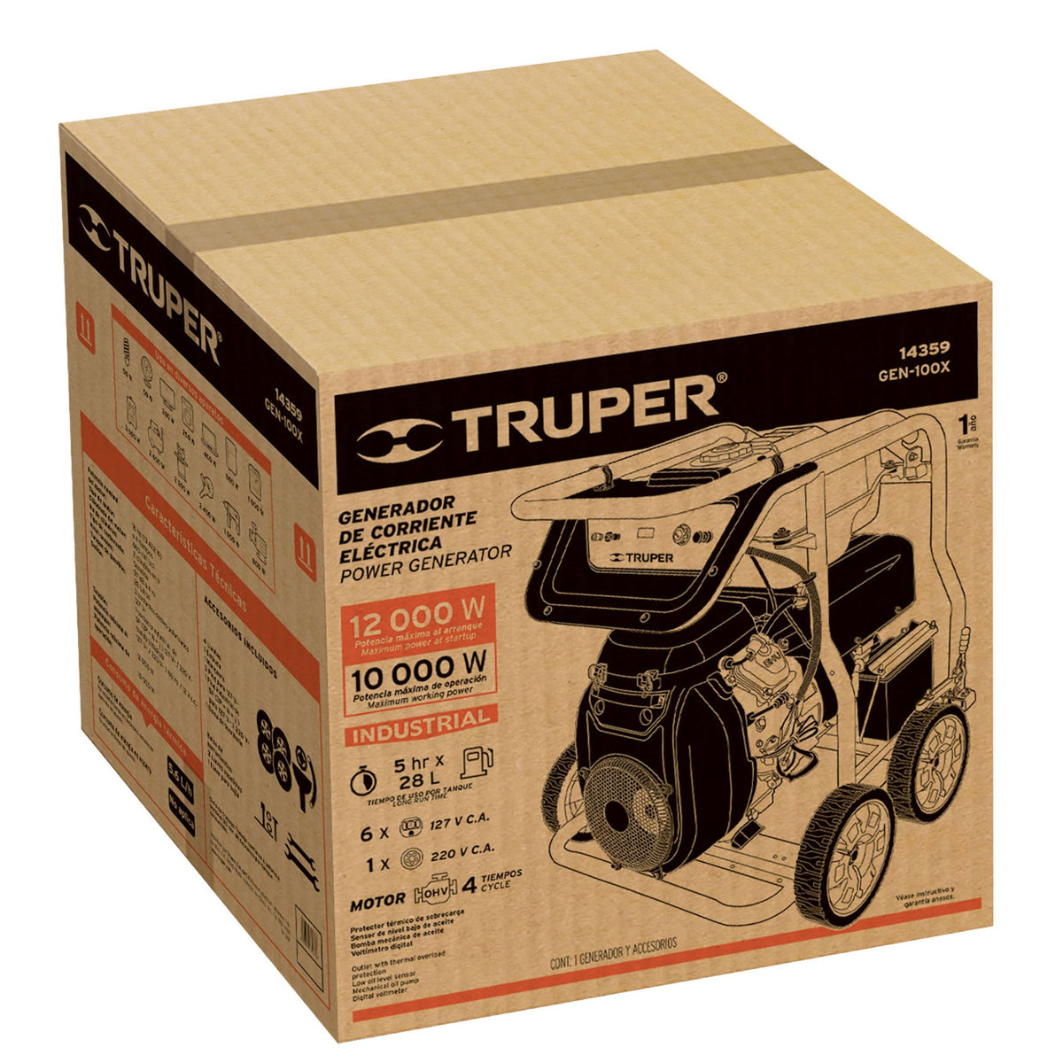 Caja de empaque de repuesto para GEN-100X, TRUPER — foto oficial 1
