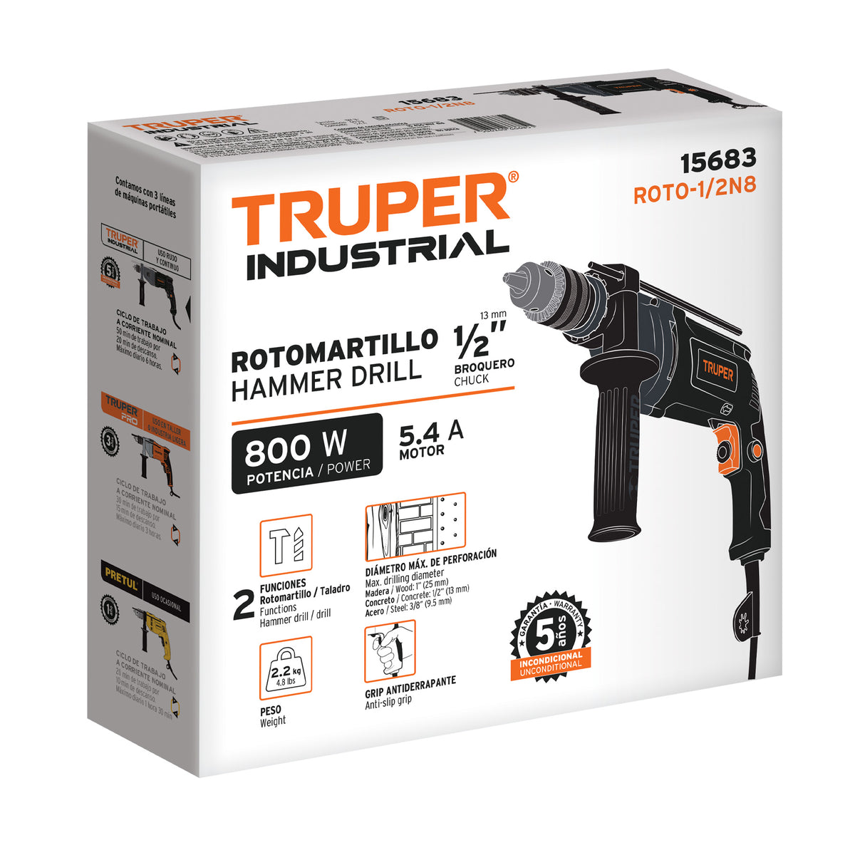 Caja de empaque de repuesto para ROTO-1/2N8, TRUPER — foto oficial 1