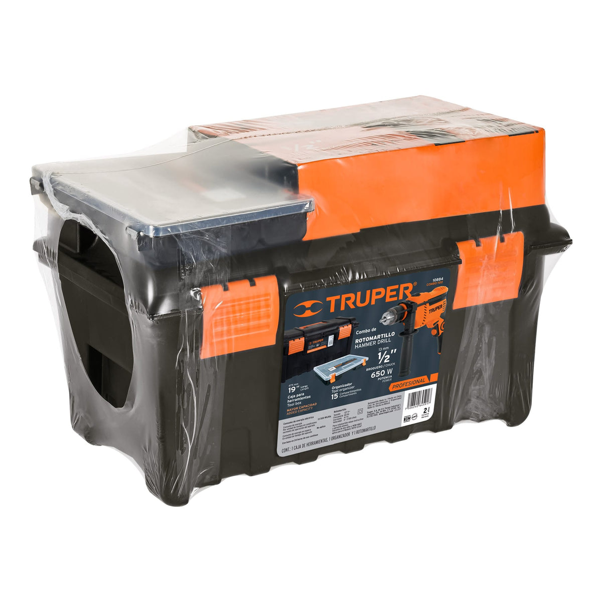 Rotomartillo/destornillador 1/2' 650W,caja herramienta y org — foto oficial 2
