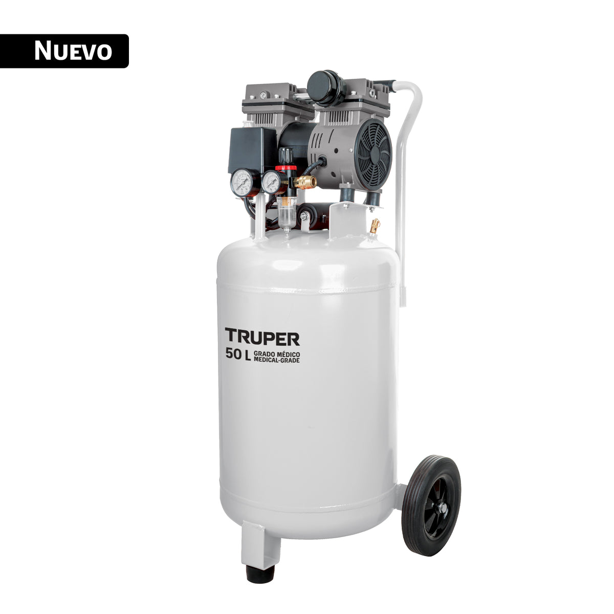 Compresor de aire, silencioso, grado médico,50L, 1HP, TRUPER — foto oficial 1