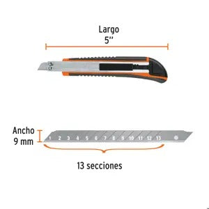 CUTTER PROFESIONAL ALMA METÁLICA 9MM TRUPER 16971 CUT-5X