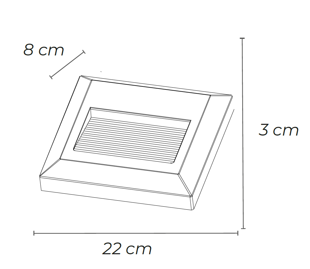 LUMINARIA DE CORTESÍA LAGARTIJERA PARA ESCALERA LED 3W 30K LUZ CÁLIDA PHILCO 57532