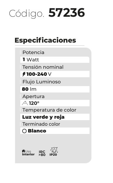 INDICADOR DE SALIDA DE EMERGENCIA LED 1W 100-240V AUTONOMIA 3HRS IP20 LETRERO SEÑALAMIENTO ANUNCIO