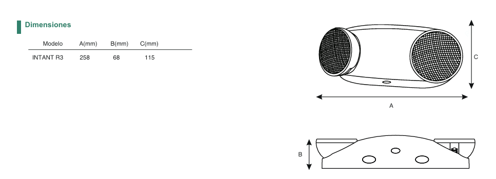 LAMPARA DE EMERGENCIA LUMIANCE INSTANT R3 RECARGABLE P29704L-01 USO INTERIOR