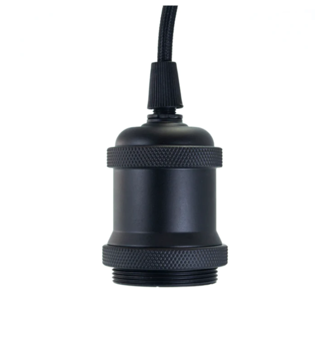 SOCKET COLGANTE DE 1 M ( NEGRO MATE ) MAX 100W