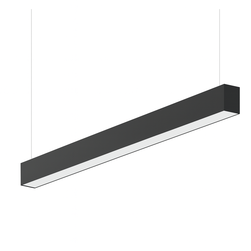 GABINETE LED COLGANTE LINEAL 45W AL NEGRO LUZ CALIDA 1.2 METRO ARTLITE ADE-610