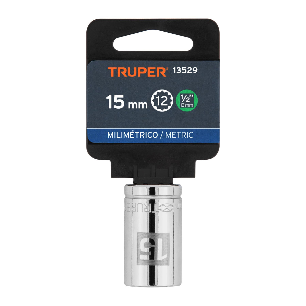 Dado de 15 mm 12 puntas cuadro 1/2' TRUPER — foto oficial 2