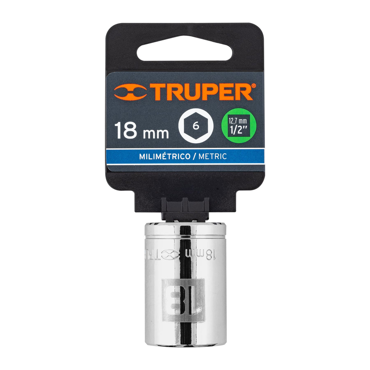 Dado de 18 mm 6 puntas cuadro 1/2' TRUPER — foto oficial 2