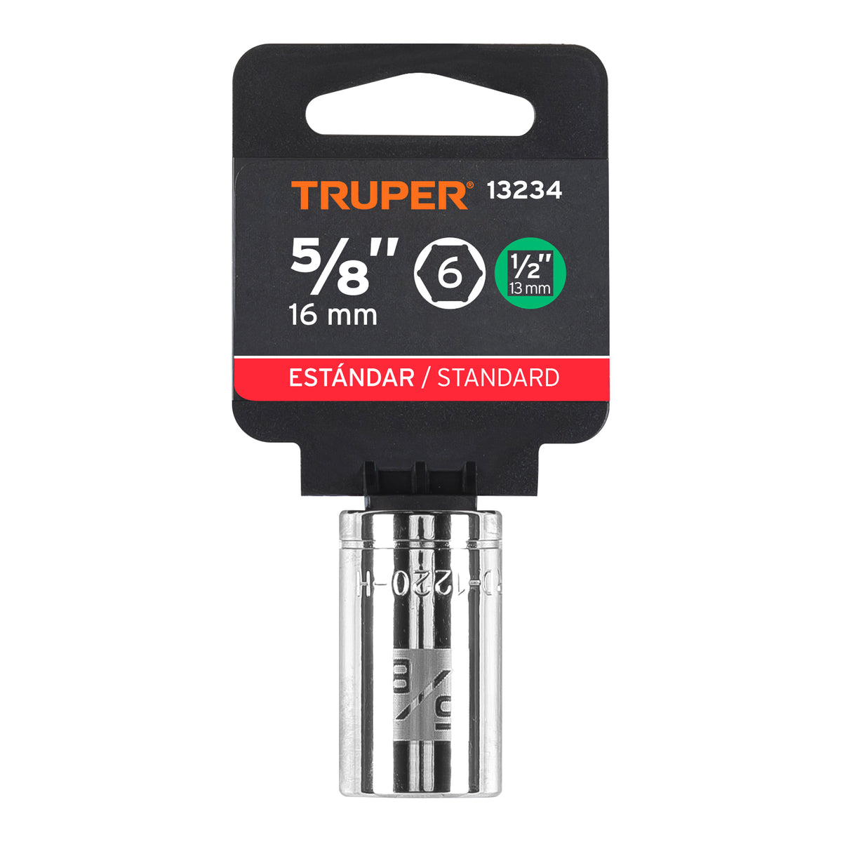 Dado de 5/8' 6 puntas cuadro 1/2' TRUPER — foto oficial 2
