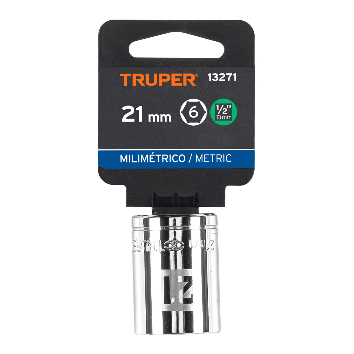 Dado de 21 mm 6 puntas cuadro 1/2' TRUPER — foto oficial 2