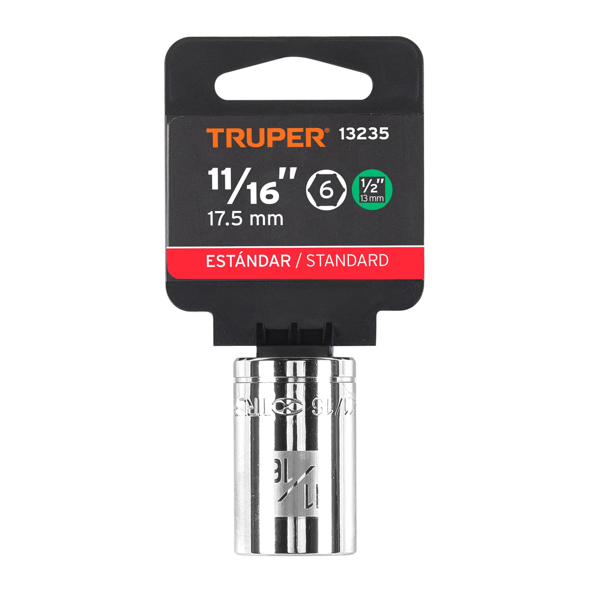 Dado de 11/16' 6 puntas cuadro 1/2' TRUPER — foto oficial 2