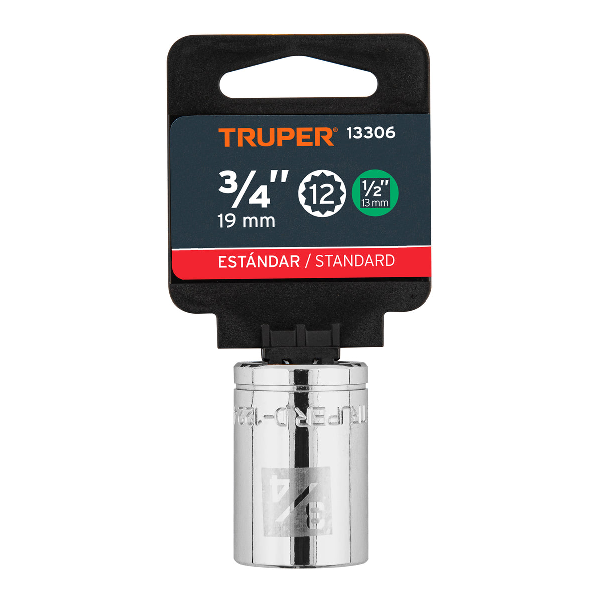 Dado de 3/4' 12 puntas cuadro 1/2' TRUPER — foto oficial 2