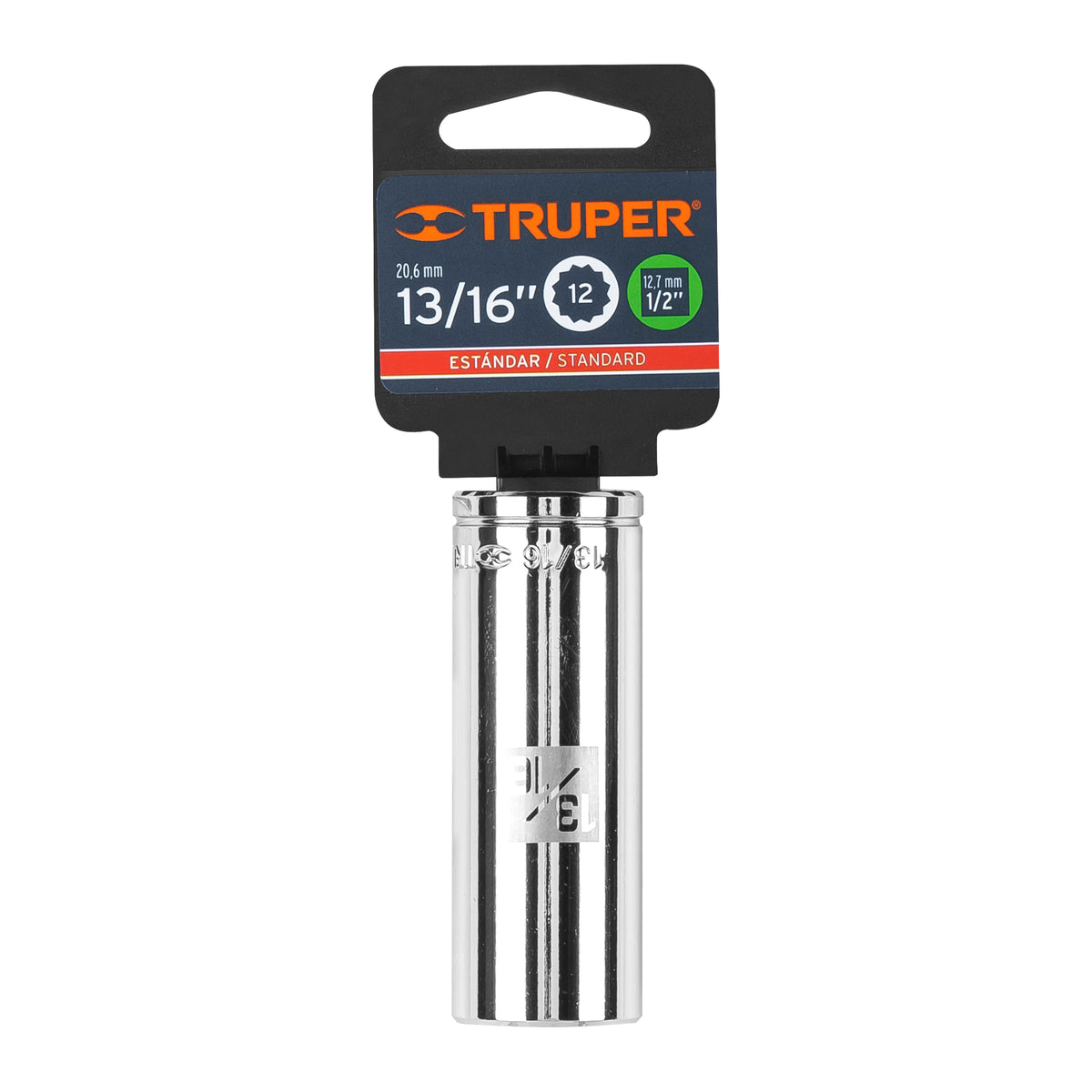 Dado largo de 13/16' 12 puntas cuadro 1/2' TRUPER — foto oficial 2