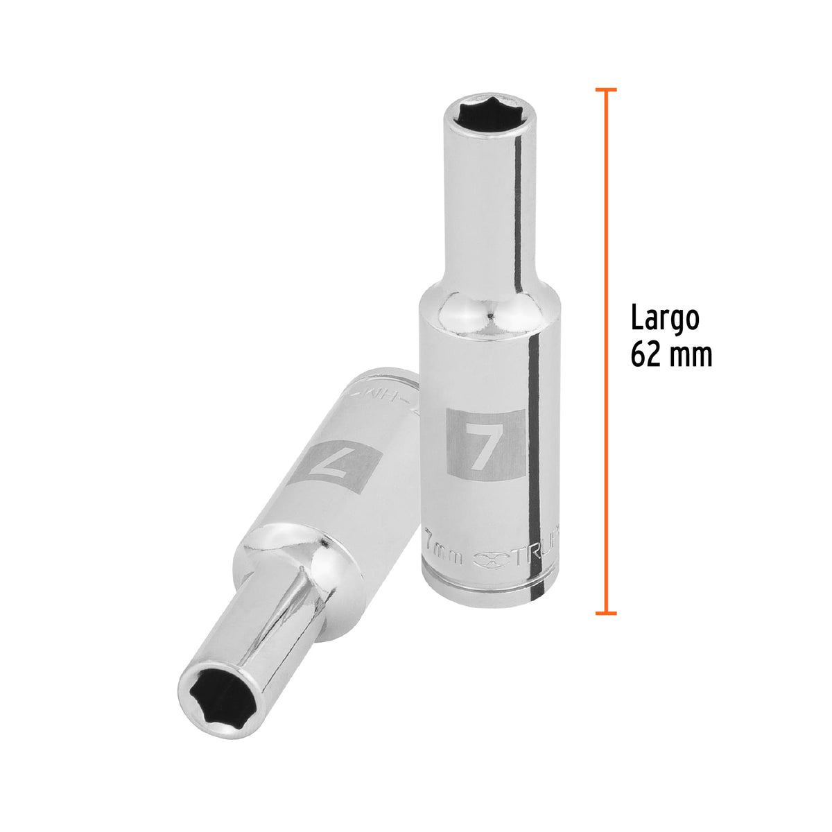 Dado largo de 7 mm, 6 puntas, cuadro 3/8', TRUPER, Truper, SKU 100992 — vista 4