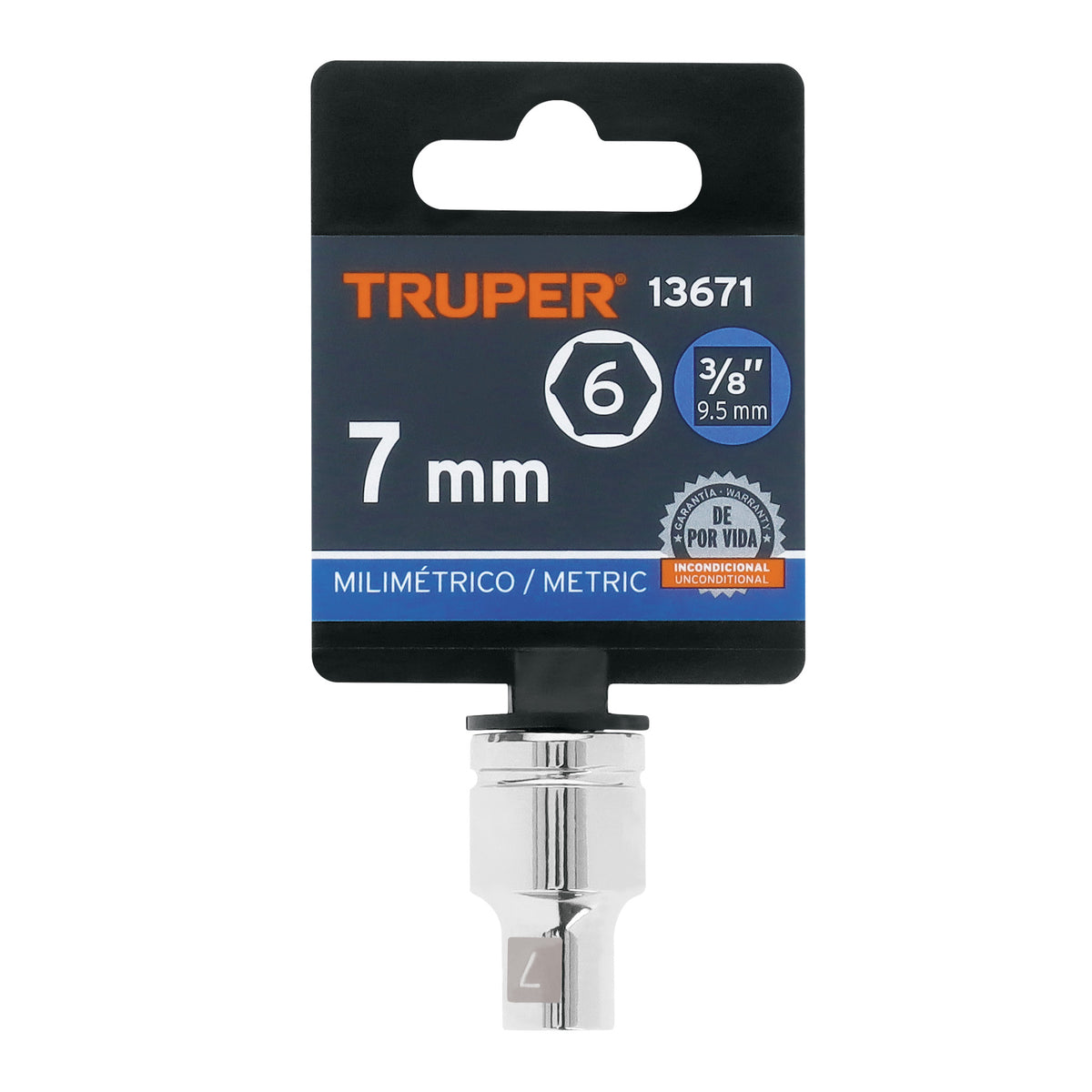Dado de 7 mm 6 puntas cuadro 3/8' TRUPER — foto oficial 2