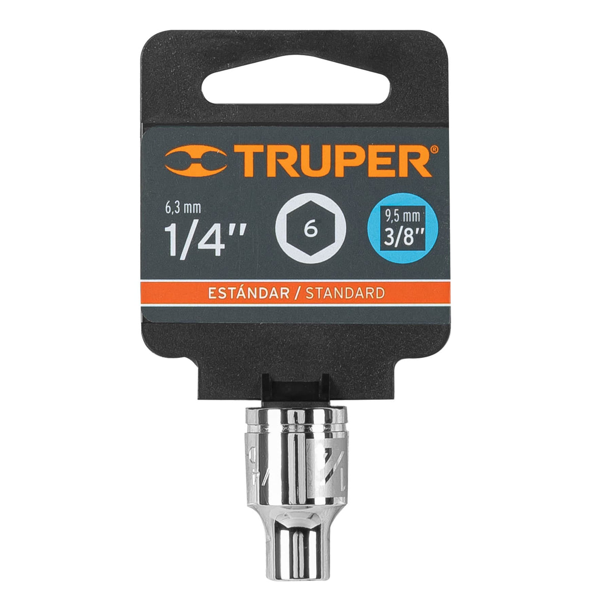 Dado de 1/4' 6 puntas cuadro 3/8' TRUPER — foto oficial 2