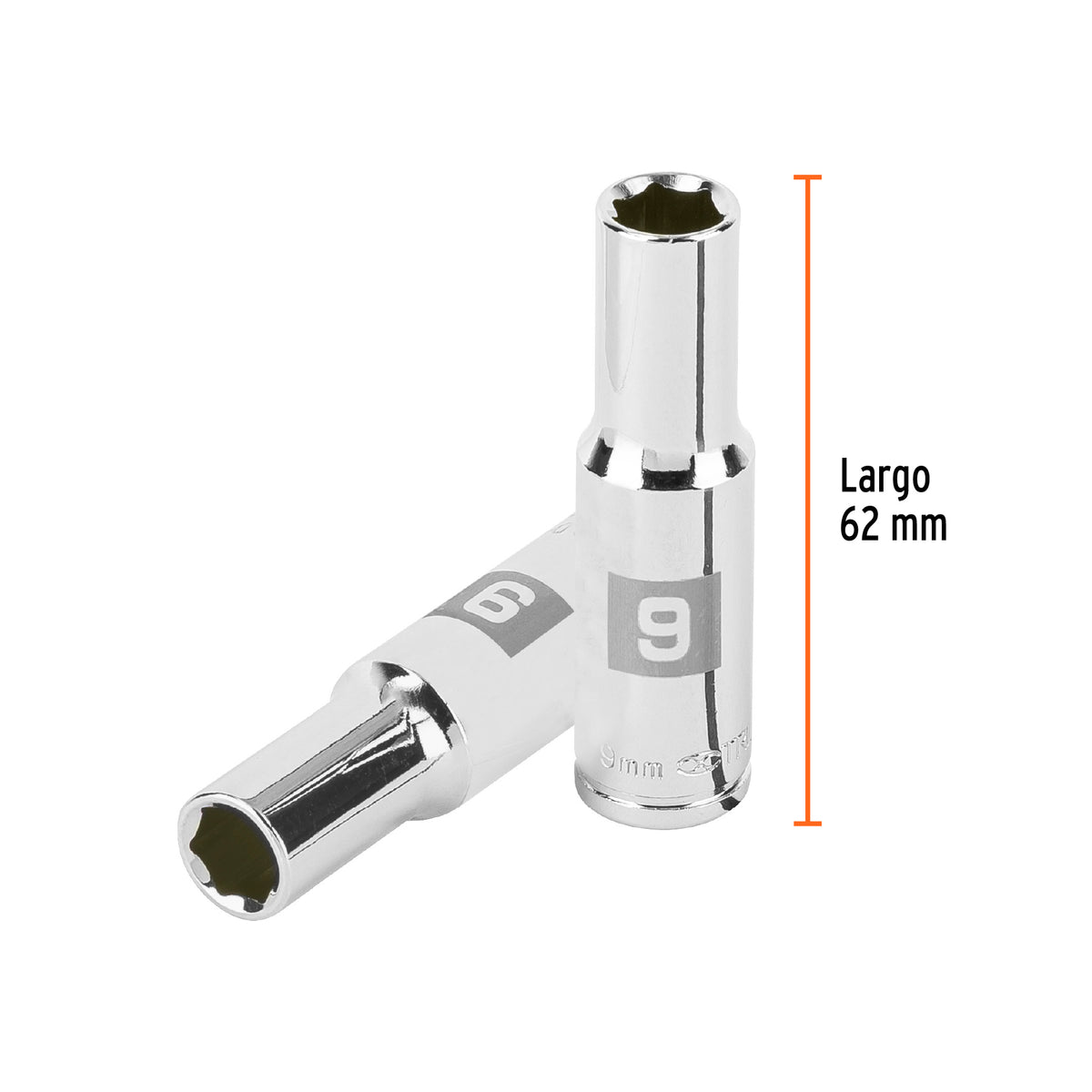 Dado largo de 9 mm, 6 puntas, cuadro 3/8', TRUPER, Truper, SKU 100994 — vista 4