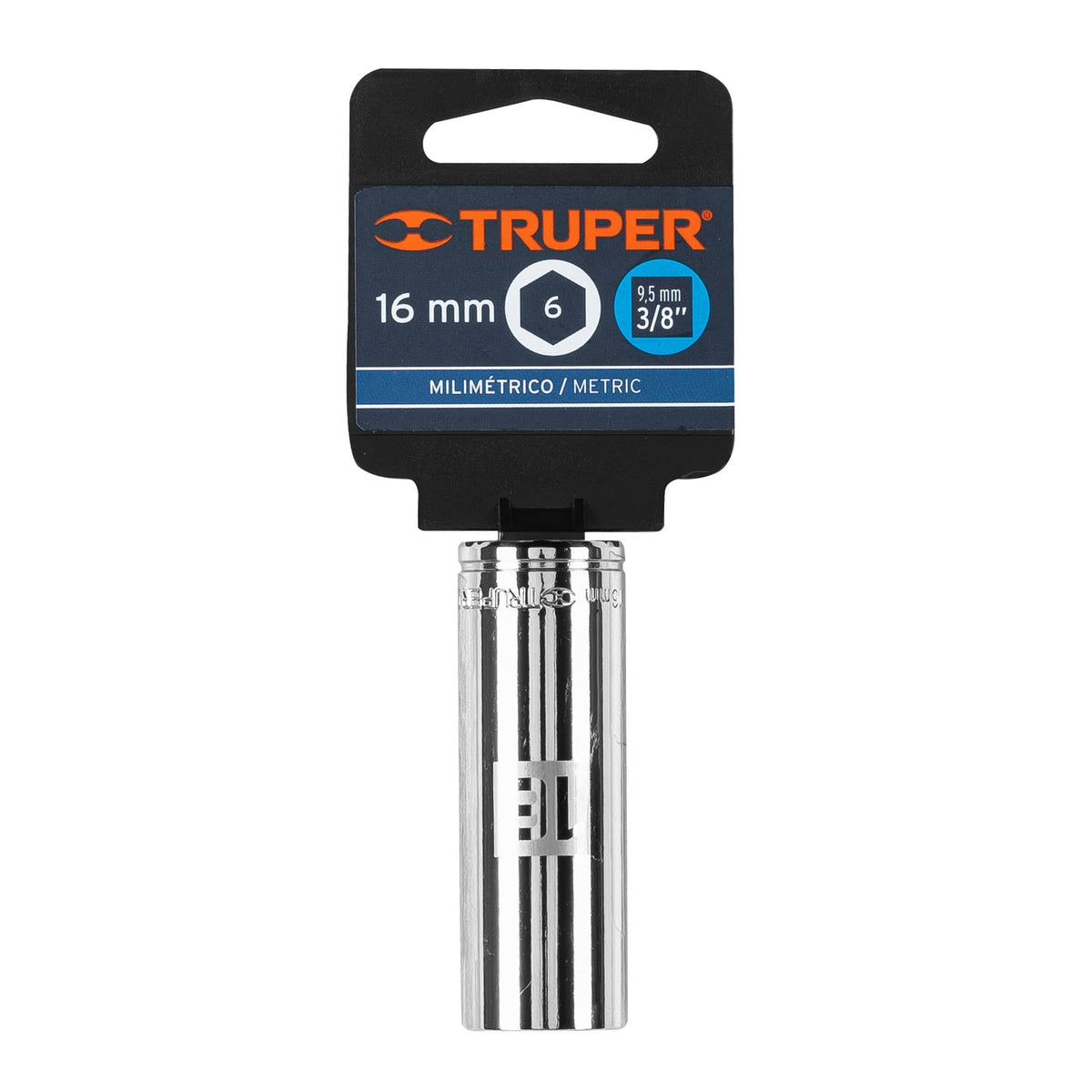 Dado largo de 16 mm 6 puntas cuadro 3/8' TRUPER — foto oficial 2