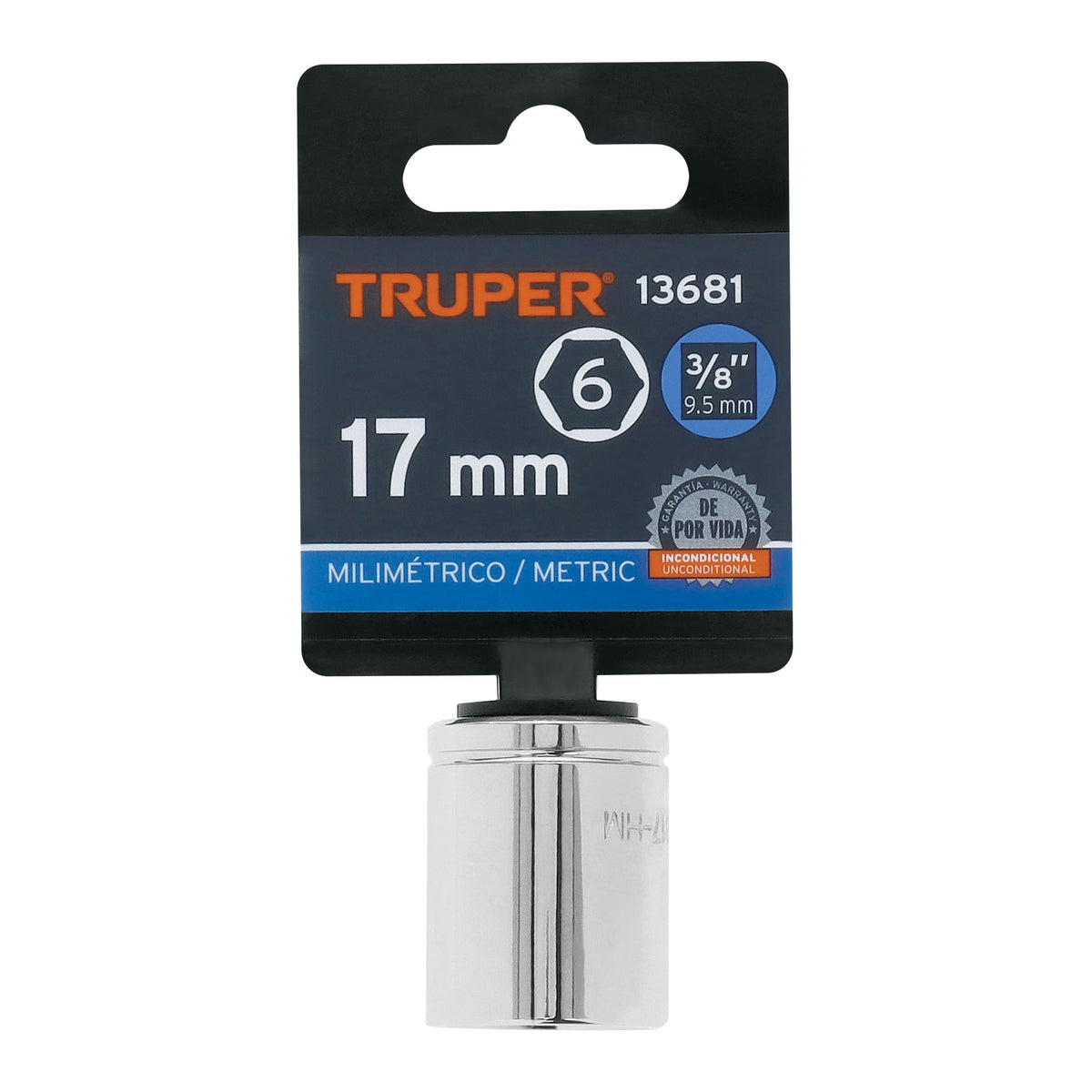 Dado de 17 mm 6 puntas cuadro 3/8' TRUPER — foto oficial 2