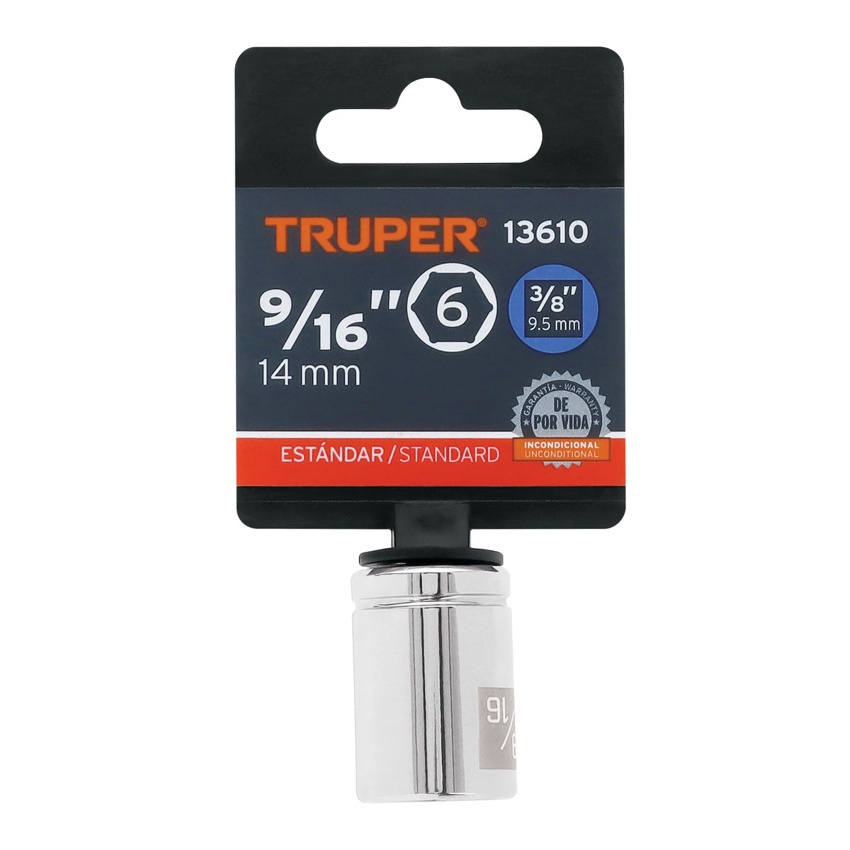 Dado de 9/16' 6 puntas cuadro 3/8' TRUPER — foto oficial 2