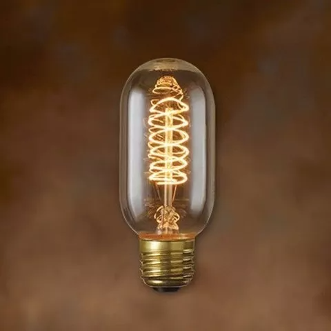 Foco Vintage Retro Edison Tipo T45 Espiral Filamento 40W 110-130V E27
