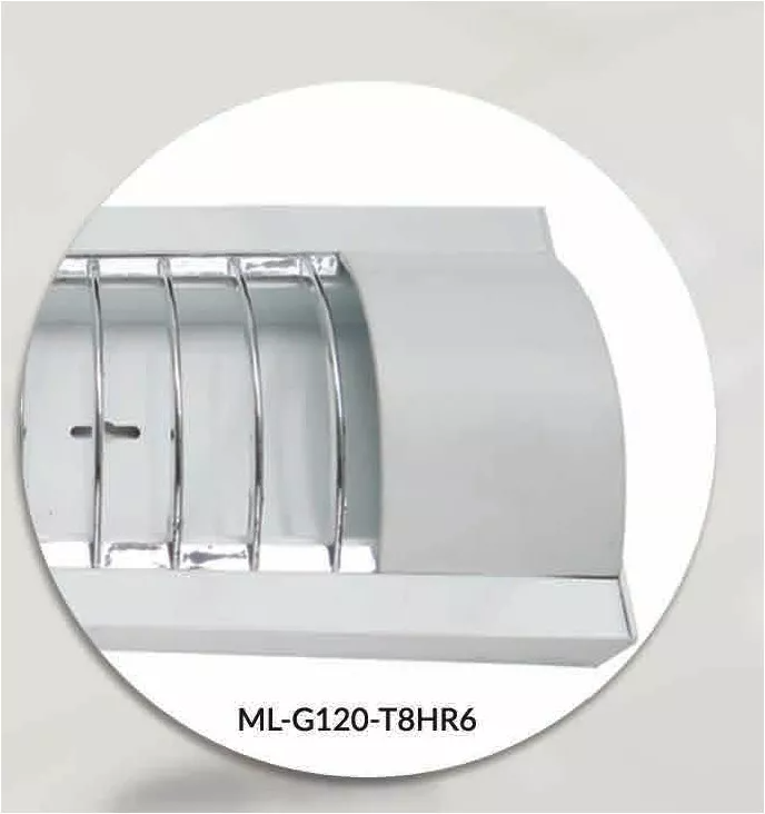 Gabinete de Reja para tubos LED Tubo Lineal T8 de 1.20mts Lámpara 127V HR6